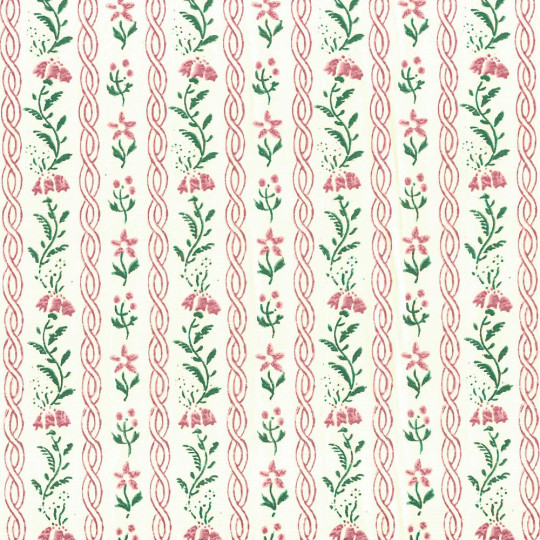 Pink Flowers and Stamped Twists Italian Print Paper ~ Rossi Italy